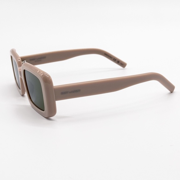 NEW SAINT LAURENT SL 534 SUNRISE 007 WOMEN SUNGLASSES SL534 BEIGE GREEN EYEWEAR - Picture 5 of 11